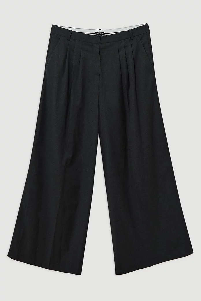 Plus Size Tailored Wide Leg Darted Pants | Karen Millen Plus Size Tailored Wide Leg Darted Pants | Karen Millen